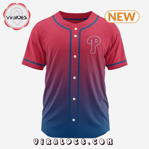 MLB Philadelphia Phillies Personalized Gradient Design Baseball Jersey