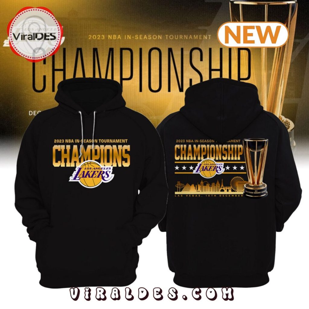 NBA In-Season Tournament Los Angeles Lakers Black Hoodie