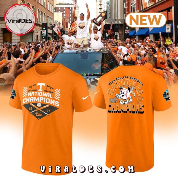 NCAA Tennessee Baseball Champion Orange T-Shirt, Cap