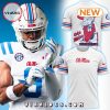 NCAA White & Powder Blue Custom Ole Miss Rebels T-Shirt, Jogger, Cap