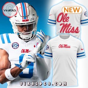 Introducing the NCAA White & Powder Special Blue Ole Miss Rebels T-Shirt, Jogger, Cap