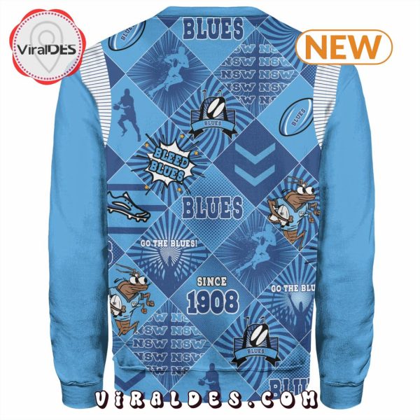 New South Wales Argyle Patterns Style Tough Fan Rugby For Life Hoodie