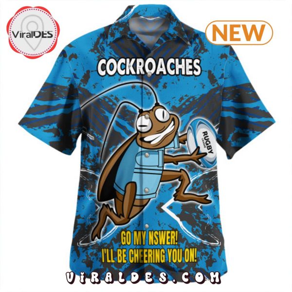 New South Wales Cockroaches Patterns Tough Fan Rugby Hawaiian Shirt