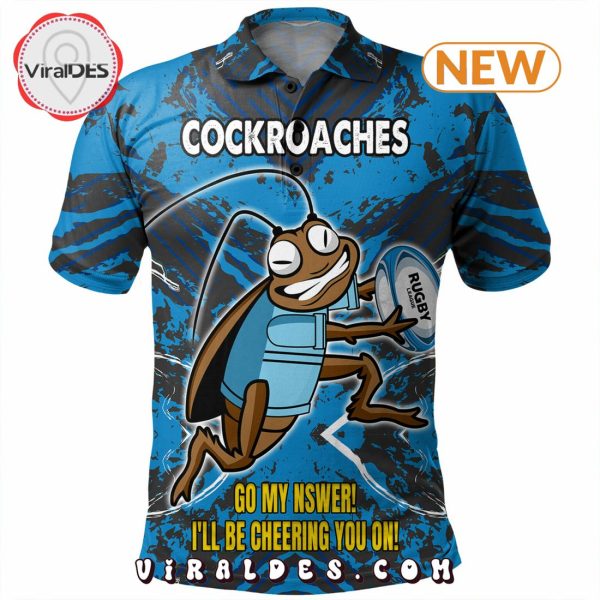 New South Wales Cockroaches Patterns Tough Fan Rugby Polo Shirt