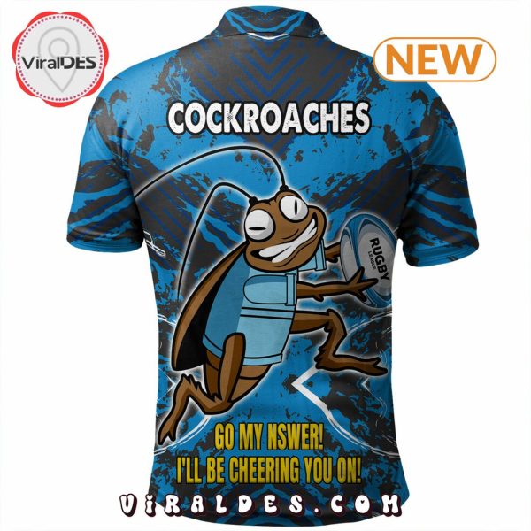 New South Wales Cockroaches Patterns Tough Fan Rugby Polo Shirt