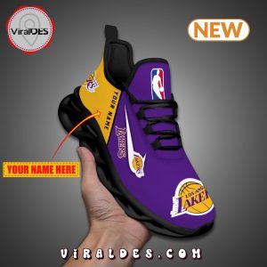 NBA Los Angeles Lakers Personalized Purple Max Soul Shoes