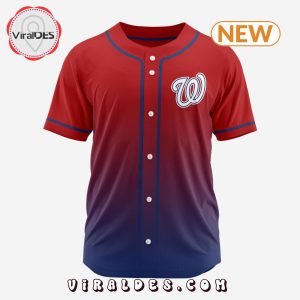 MLB Washington Nationals Personalized Gradient Design Baseball Jersey