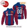 Personalized Barcelona Football Team Grey Hoodie