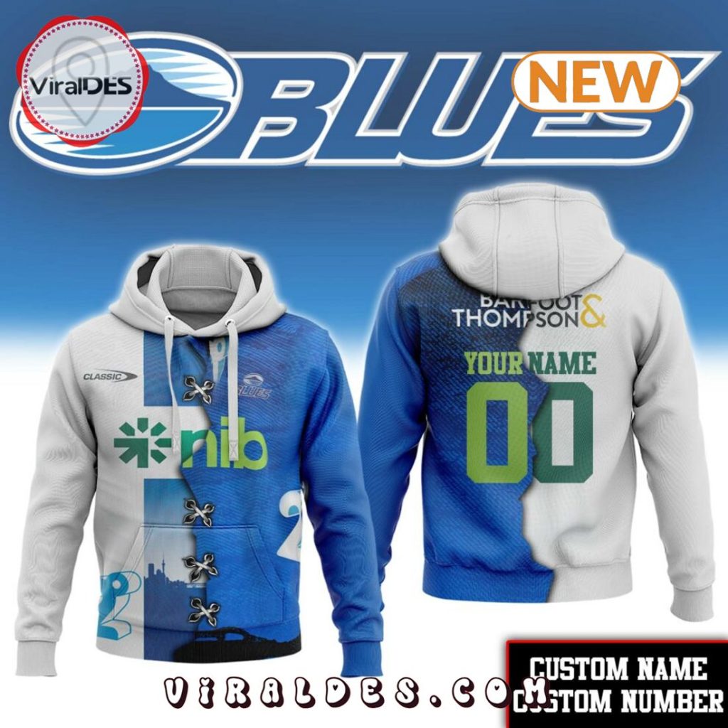 Personalized Blues Rugby Mix jersey Home And Away 2024 Hoodie