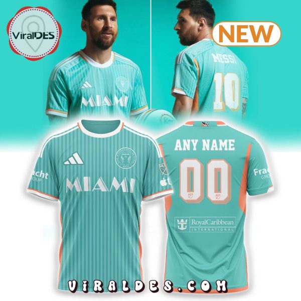 Personalized Inter Miami Men’s Lionel Messi Aqua 2024 Shirt