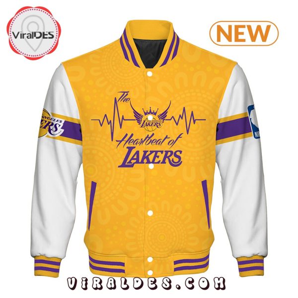 Personalized Los Angeles Lakers NBA Yellow Baseball Jacket