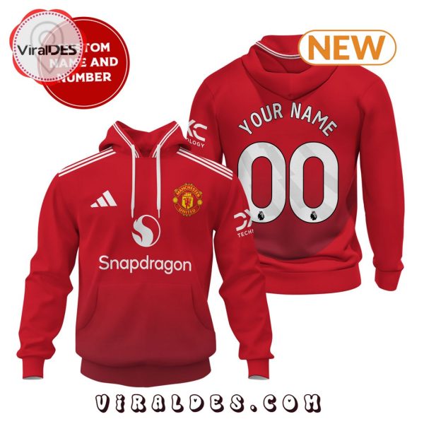 Personalized Men’s Manchester United Champions Red Hoodie