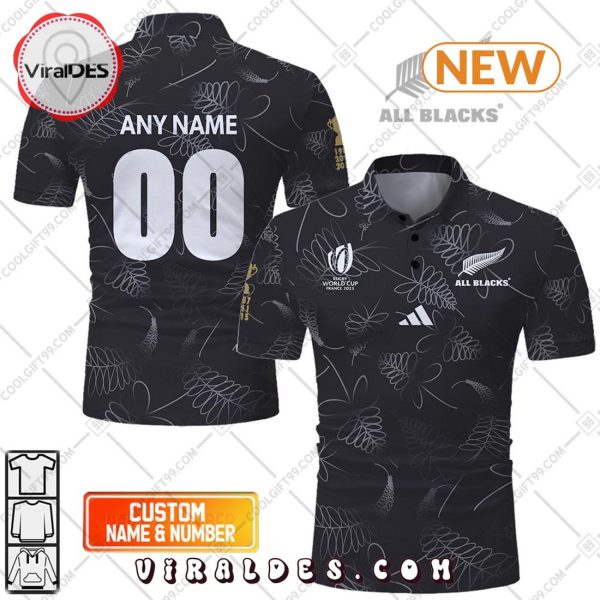 Personalized New Zealand Rugby All Blacks Polo Shirt