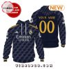 Personalized Real Madrid Premier League Home Black Hoodie