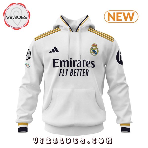 Personalized Real Madrid Premier League Home White Hoodie