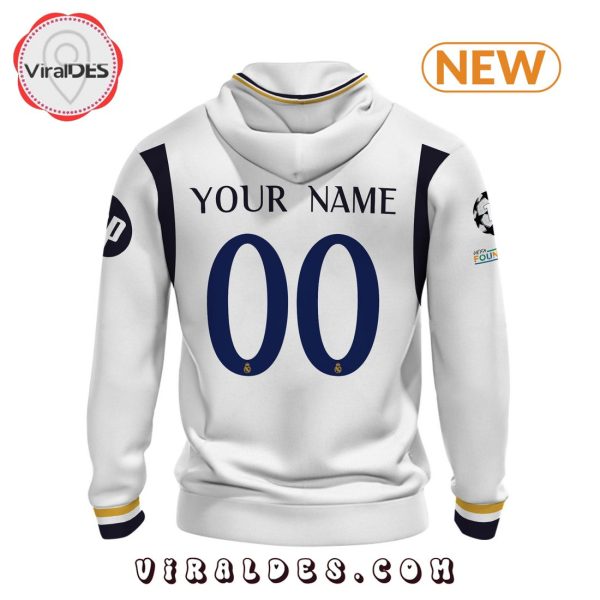 Personalized Real Madrid Premier League Home White Hoodie