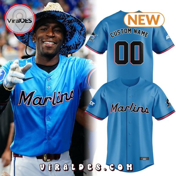 Personalized Special Miami Marlins Blue Baseball Jersey