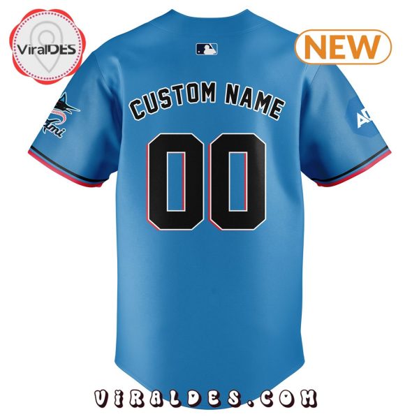 Personalized Special Miami Marlins Blue Baseball Jersey