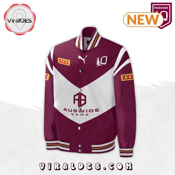 Personalized Specialized NRL Queensland Maroons Baseball Jacket