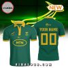 Springboks Rugby Union Custom Limited Green Baseball Jacket