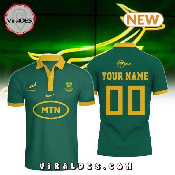 Personalized Springboks Rugby Union Home Green Polo Shirt