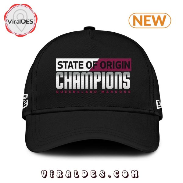 Queensland Maroons 2024 Champions Back To Back Black Classic Cap