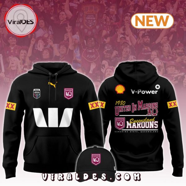 Queensland Maroons Specialized 2024 Black Version Hoodie, Jogger, Cap