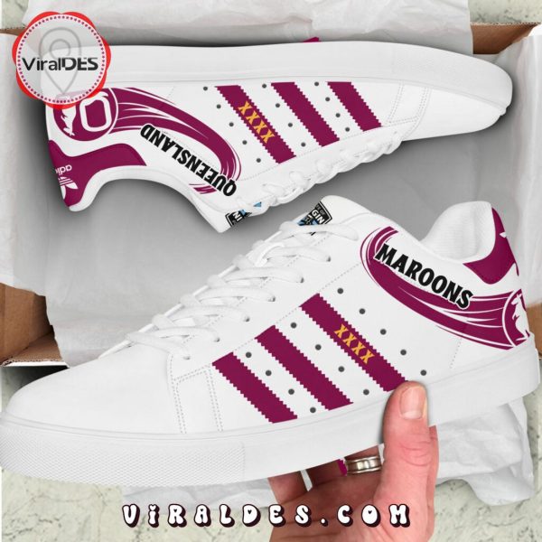 Queensland Maroons White Air Jordan 1 Hightop Shoes