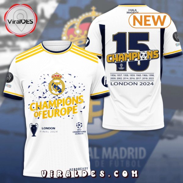 Real Madrid 15th Champions London 24 White Hoodie