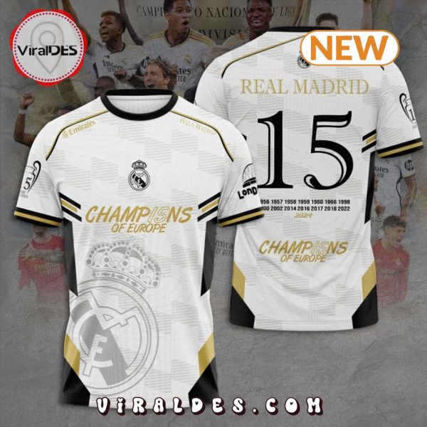 Real Madrid CF 15 Champions Of Europe Hoodie