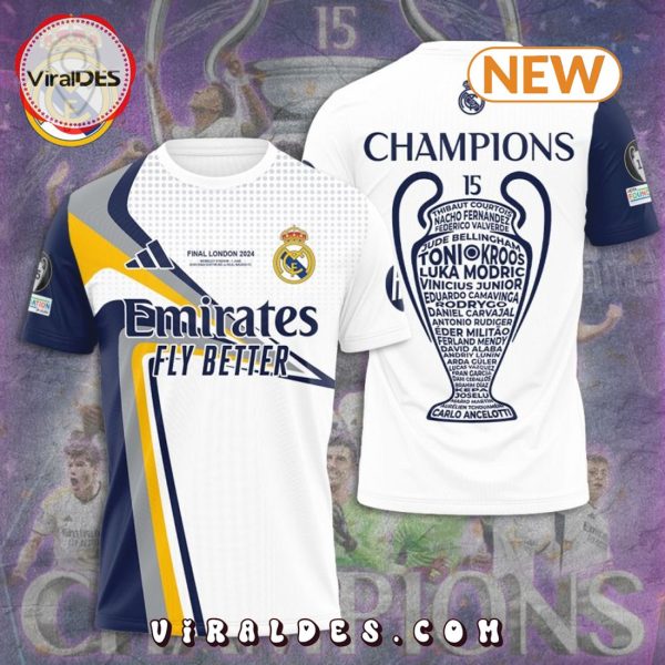 Real Madrid CF 15th Champions Cup Team Patterns Hoodie