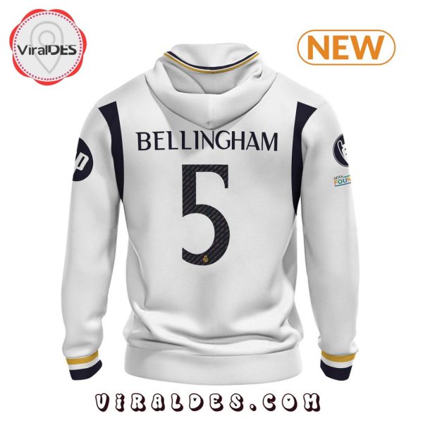 Real Madrid Jude Bellingham 24 25 Home White Hoodie