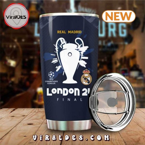 Real Madrid London 24 Final Champions Navy Tumbler