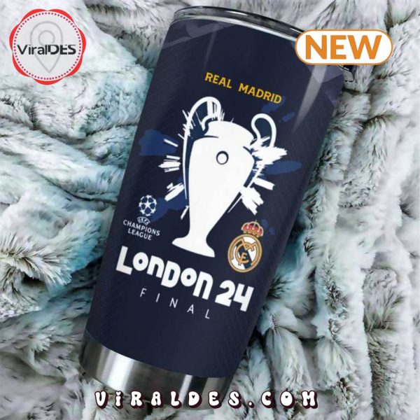 Real Madrid London 24 Final Champions Navy Tumbler