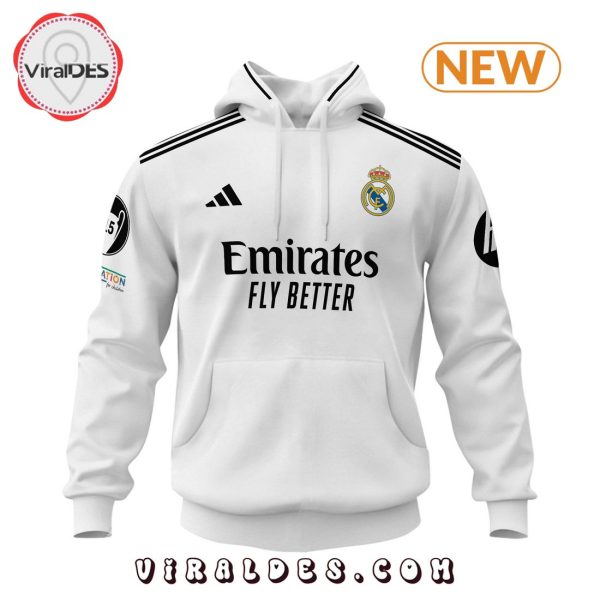 Real Madrid Mbappe 24 25 Home White Hoodie