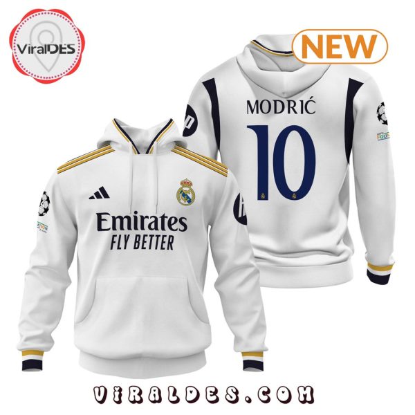 Real Madrid Modric 24 25 Home White Hoodie