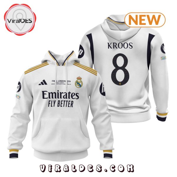 Real Madrid Toni Kroos 24 25 Home White Hoodie