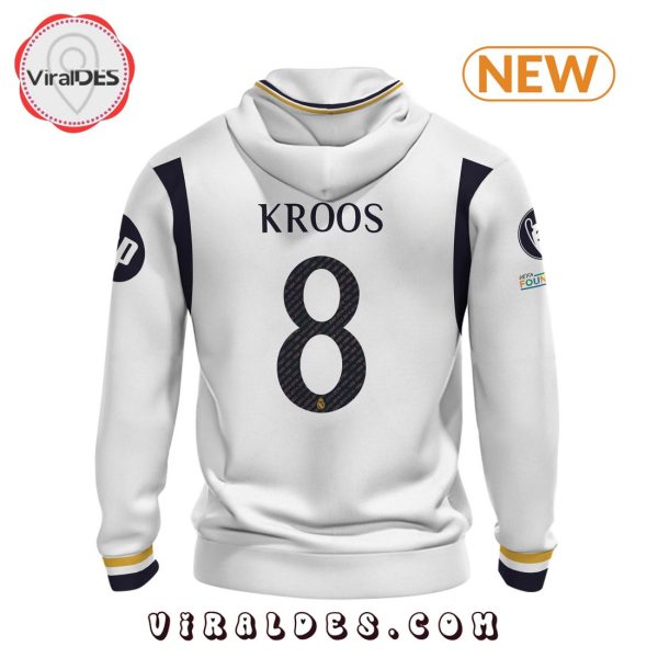 Real Madrid Toni Kroos 24 25 Home White Hoodie