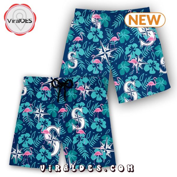 Seattle Mariners 2024 Leaf Summer Hawaiian Shirt Shorts