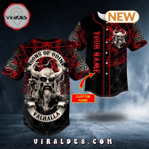 Son of Odin Valhalla Norse Mythology Tattoo Custom Baseball Jersey