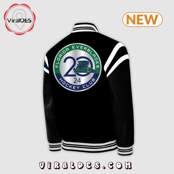 Special New Florida Everblades 2024 Black Baseball Jacket