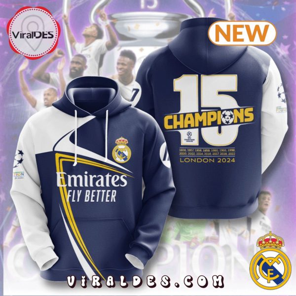 Special Real Madrid 15th Champions London 24 Hoodie