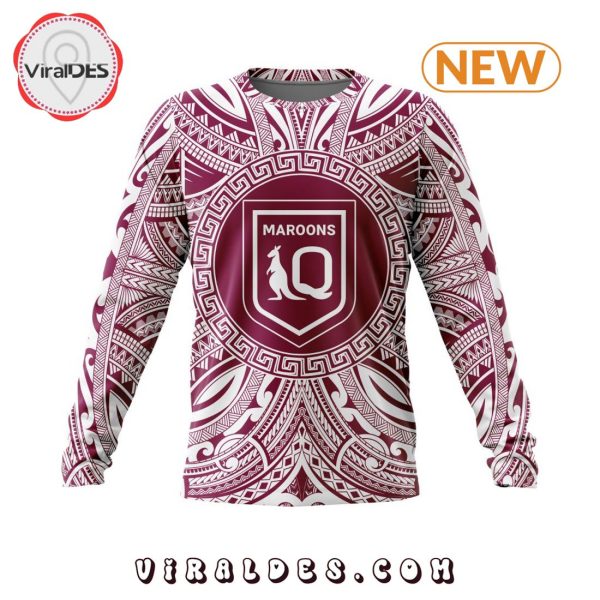 Specialized QLD Maroons Personalized Polynesian Concept Hoodie