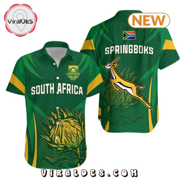 Springboks South Africa Rugby Green Hawaiian Shirt