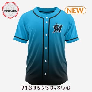 MLB Miami Marlins Personalized Gradient Design Baseball Jersey