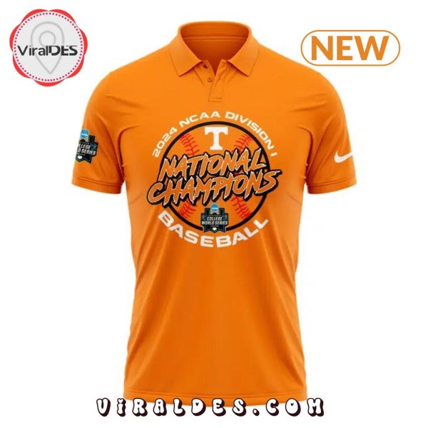 Tennessee Baseball Champion 2024 NCAA Division Orange Polo Shirt