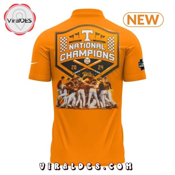 Tennessee Baseball Champion 2024 NCAA Division Orange Polo Shirt