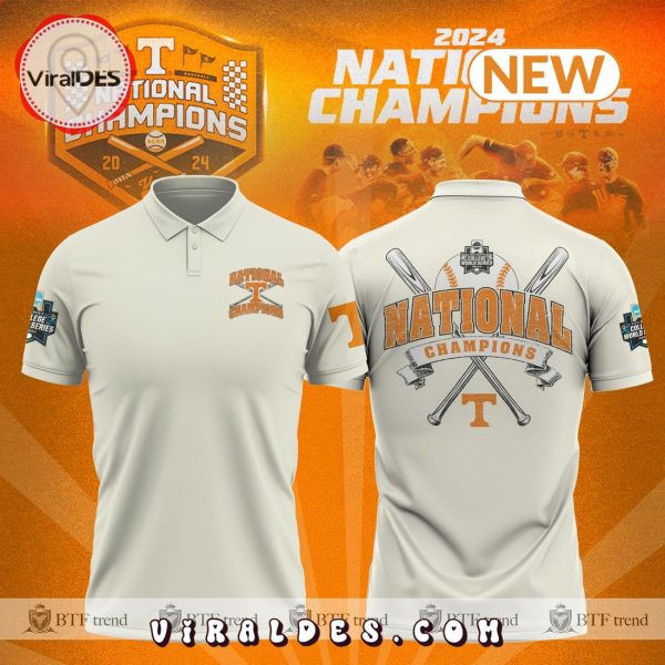 Tennessee Volunteers 2024 Men’s Baseball College White Polo Shirt