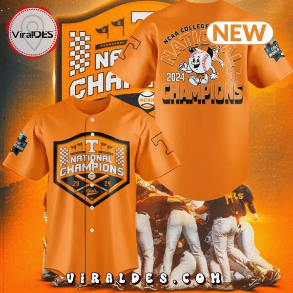 Tennessee Volunteers 2024 NCAA World Series Champions Orange Jersey