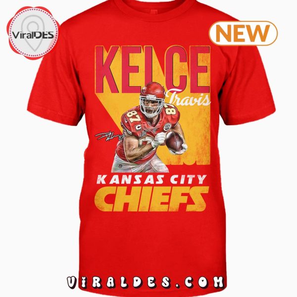 Travis Kelce Kansas City Chiefs Signatures T-Shirt